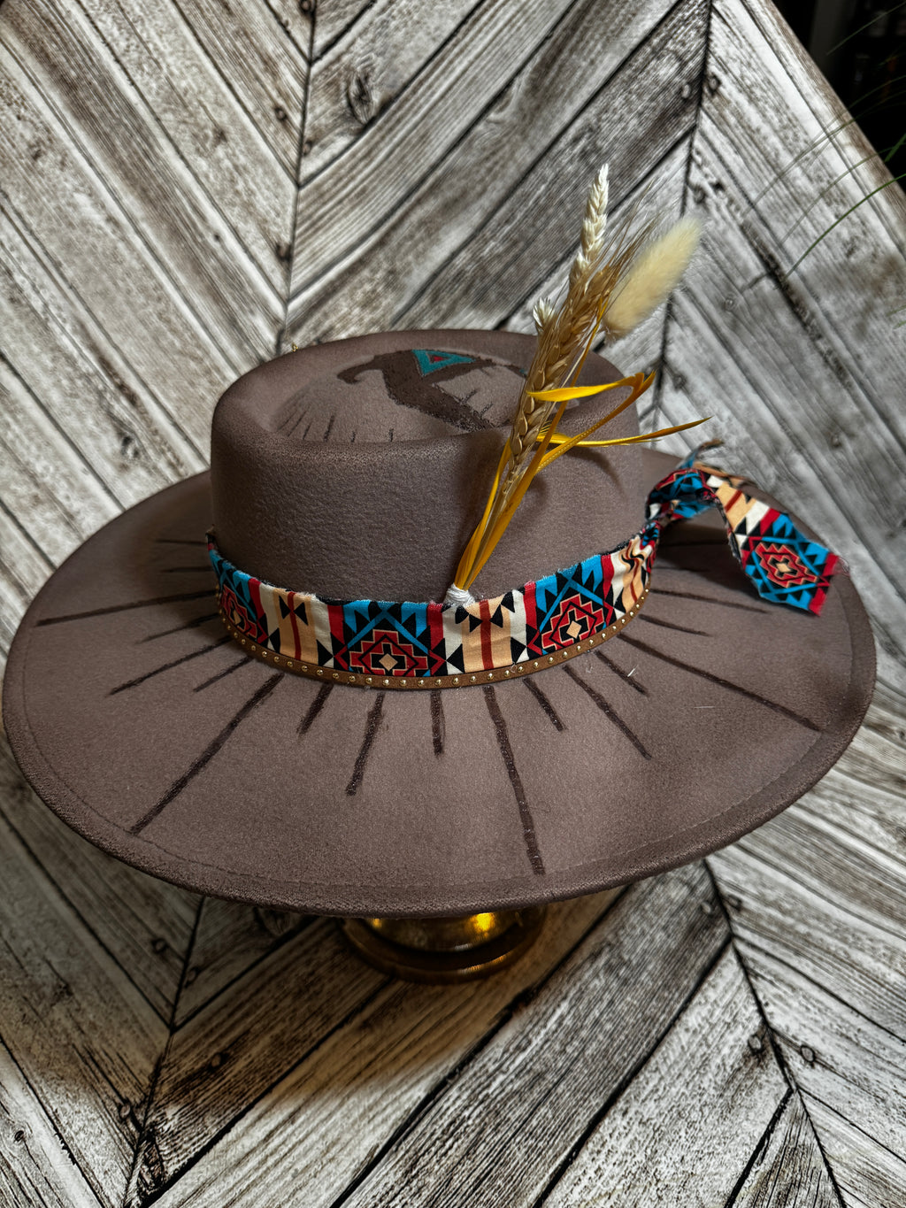 Aztec Boho Inspired Felt Custom Hat