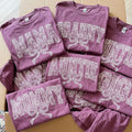 Lace Names Graphic Tee in Berry