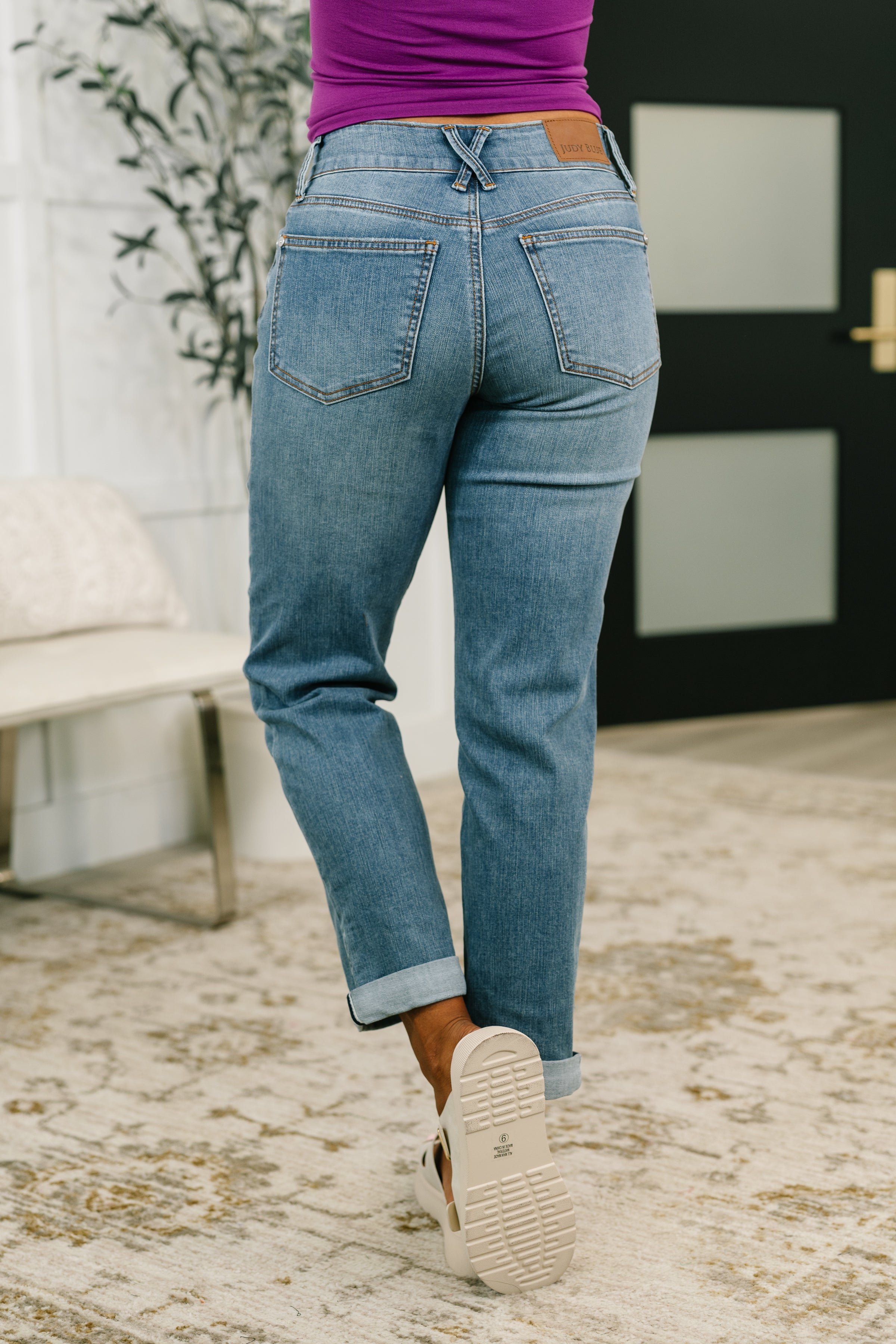 Becky Mid Rise Cool Denim Boyfriend Jean