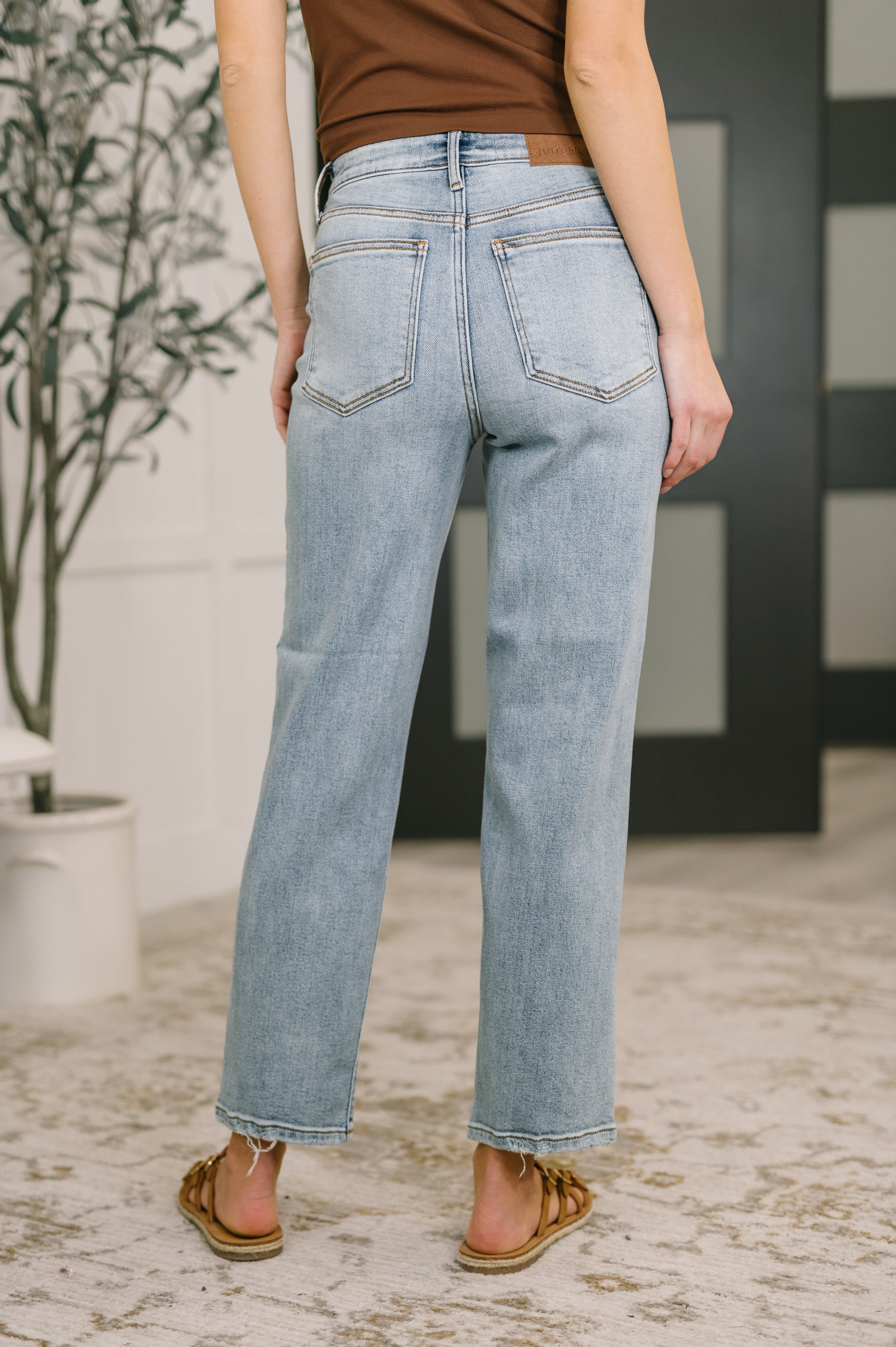 Natalie High Waist Ankle Straight