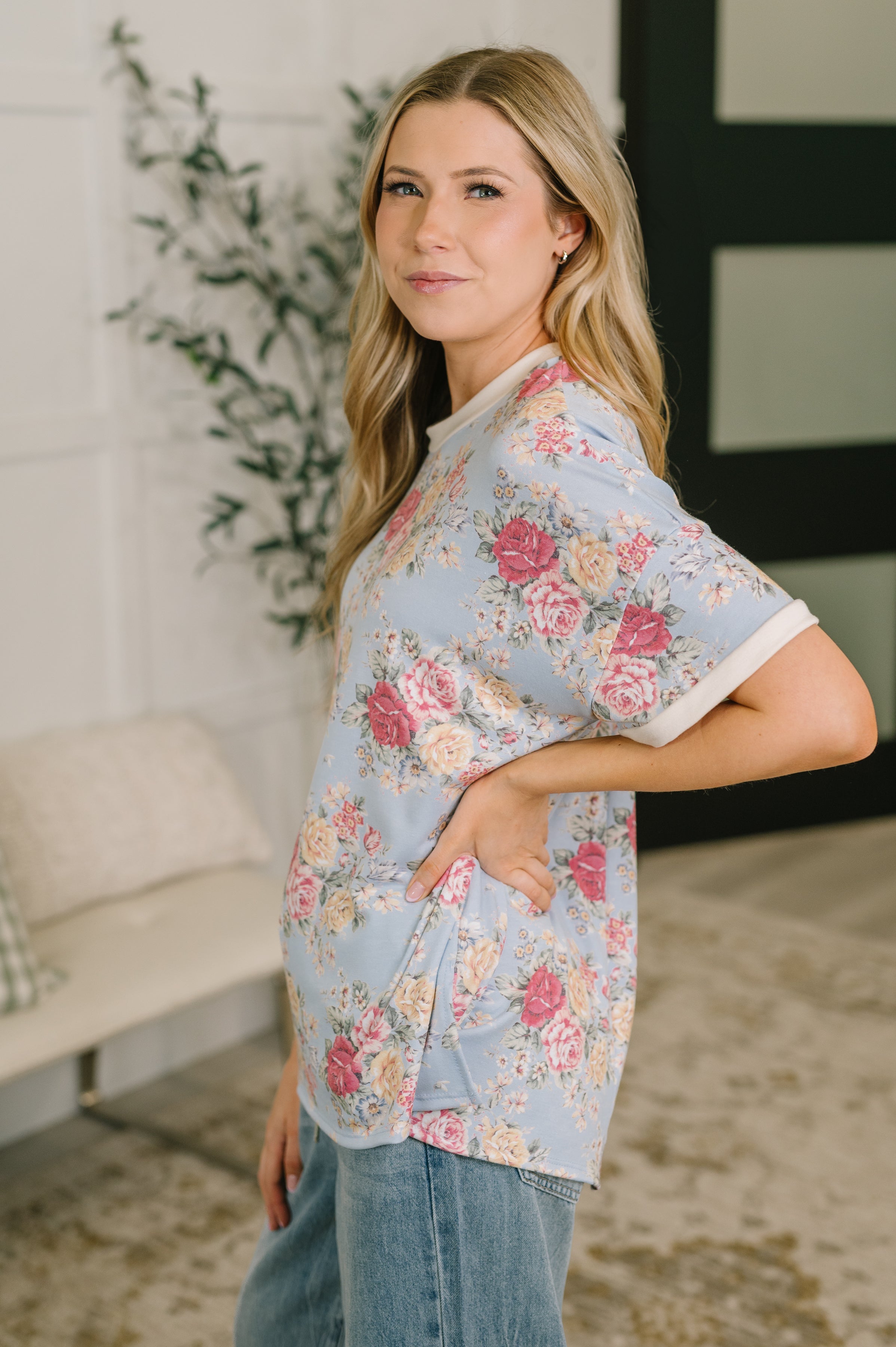 Perfect Season Floral Print Relaxed Tee