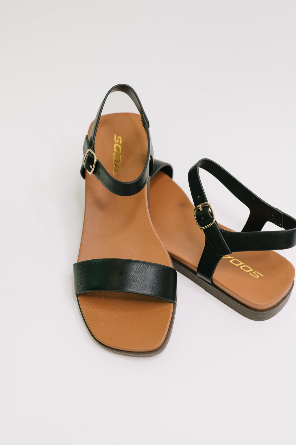 Riddle Ankle Strap Sandal in Black